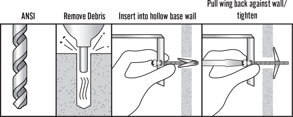 toggle-bolt-installation